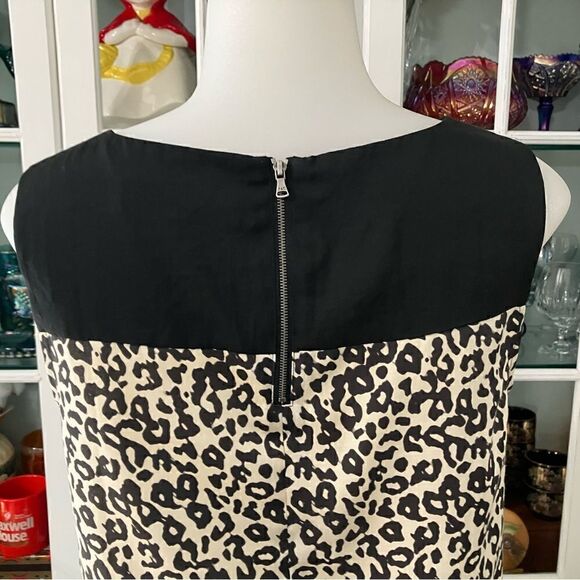 Ann Taylor LOFT Black & Cream Leopard Top Sz XS - Picture 5 of 8